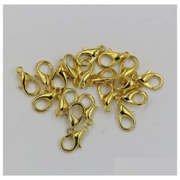 Hooks de clasps vende 200 piezas 10 mm 12 mm 14 mm 16 mm de 16 mm 18 mm Joya de langosta de oro chapada Joya de gota de bricolaje Resultados de entrega de la entrega Dhemk