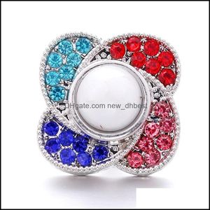 Klemt haken groothandel mix strass snap knoppen clasp 18mm metalen decoratieve knop charmes voor doe -het -zelf snaps sieraden vin dhseller2010 dhrr1