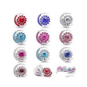 Klemt haken groothandel strass Moon Sun 18mm snap knoop gespiepen metalen charmes voor snaps sieraden bevindingen leveranciers laten aflevering dhoxc