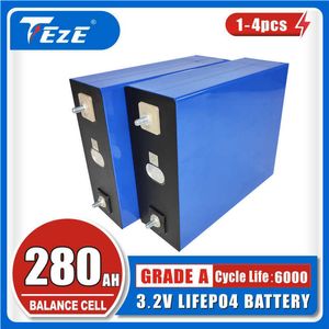 Classe A 1-4 pièces 3.2V 280Ah Lifepo4 batterie bricolage 12V 24V 48V batterie Rechargeable pour RV bateau Golf chariot système de stockage solaire