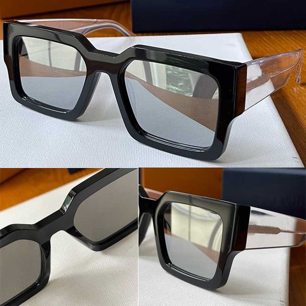 CLASS SQUARE SUNGLASSES 1580E Marque Hommes et Femmes Lunettes Classique Cadre Noir Jambe Transparente Occhiali da sole Z1580 Designer Lunettes de Soleil 1580