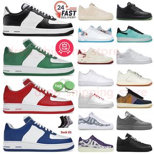 Classic 1 Designer Sportschoenen For One Luxe Platform Trainers Panda Gym Groen Comet Red Team Royal Travis 1s TS Utopia Heren Dames Outdoor Sneakers Schoenmaat 13