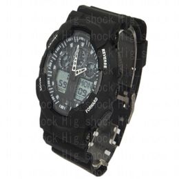 classique 100 modèle marque hommes montre-bracelet Sport double affichage GMT Numérique LED reloj hombre Armée Militaire montre relogio mas299L