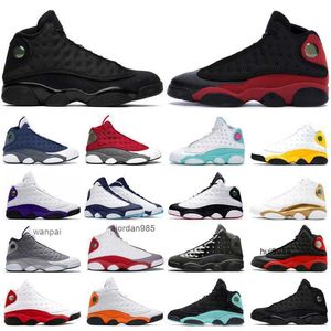 Klassieke 13s Dark Powder Blue Basketball Shoes Jumpman 13 University Gold Red Flint Hyper Royal Black Cat Chicago Mens Trainers Sport Jordam