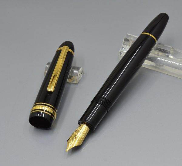 Pluma estilográfica clásica 149, color negro brillante, papelería de oficina administrativa, bolígrafos de tinta de caligrafía con punta de 10mm para regalo de cumpleaños 3538331