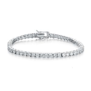 Bracelet de tennis haut de gamme en zircon plaqué or 18 carats classique avec personnalité pleine de diamants tendance à la mode style hip-hop nouveau JLTS