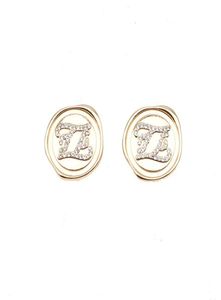 Klassiek 18K GOUD GOLDE DANGGELDE DEGELERS Letters Stud oorbellen Geometrisch luxemerk Women Rhinestone Pearl Earring Charme voor WED9533264