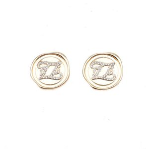 Klassiek 18K GOUD GOLDE Dange Dangers Letters Stud -oorbellen Geometrisch luxemerk Women Rhinestone Pearl Earring Charm voor wo 288v