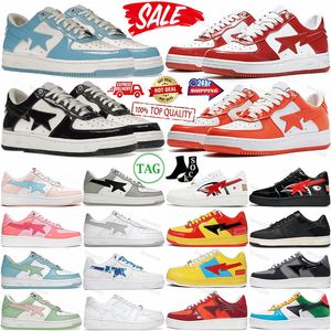 Designers Chaussures Casual Low Shark Cuir Verni Camouflage Skateboarding Noir Blanc Rouge Bleu Orange Rose Jogging Hommes Femmes Sports Baskets Baskets Bape Sta Bapes