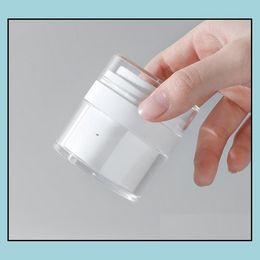 Klassiek 30 g Wit eenvoudige airless cosmetische fles 50g acryl vacuümcrème pot kosmetica pomplotion container Sn Home Force dhzwa