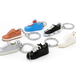 Klassieke 3D Mini Basketball Shoe Keychain Stereoscopic Sneaker Key Chain Top Kwaliteit Sportschoen Keyring Fashion Accessoires