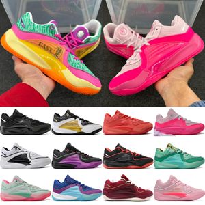 Top KD 16 Hommes Femmes Chaussures de basket-ball KD16 Designer Formateurs NY vs NY Aunt Pearl Noir Métallisé Or Bred Durants Hommes Baskets d'extérieur Taille 36-46