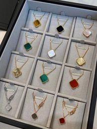 Collares clásicos de trébol de 4/cuatro hojas, colgantes de fritillary, nácar, acero inoxidable chapado en 18 quilates para mujer, regalo de joyería de compromiso para el día de la madre de San Valentín