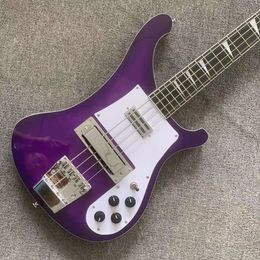 Classic 4-String 4003 Violet Guitare basse électrique Reliure crème Matériel chromé en cigogne