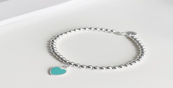 Classique 4mm brins d'émail amour pendentif avec perles rondes bracelet à ongles chaînes de créateurs trèfles collier bijoux tennis hommes luxe2855043