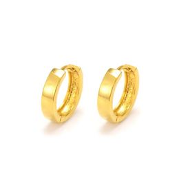 Klassieke 5/8" Heavy Solid 14K Yellow Gold Filled Huggies Hoop Earrings BEAUTY