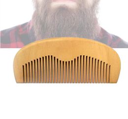 Clásico 50pcslot bolsillo pelo barba peine madera de melocotón dientes finos cuidado del cabello herramienta antiestática baja entrega rápida Compan3467482