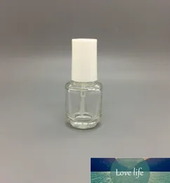 Klassieke 5 ml ronde vorm opnieuw vulbare lege heldere glazen nagellakfles voor nagelkunst met borstel zwarte dop witte doppen