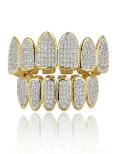 Classic 66 Hip Hop Teethz Grillz Set Gold Silver Dents Grillz Top Bottom Grills Dental Buck Cosplay Party6820743