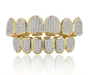 Classic 66 Hip Hop Teethz Grillz Set Gold Silver Dents Grillz Top Bottom Grills Dental Buck Cosplay Party1266011