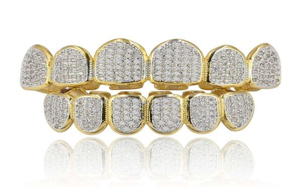 Classic 66 Hip Hop Teethz Grillz Set Gold Silver Dents Grillz Top Bottom Grills Dental Bouth Cops Cosplay Party4559716