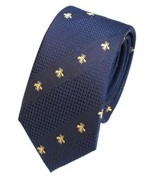 Classic 7cm Tie Men Tie Silk Bee Bee Stripe Business Traje de negocios Cravat Corbalo Corbito Corbata Padre Gift5638437
