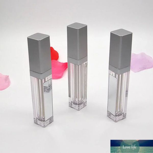 Clásico 7ML LED Tubos de brillo de labios vacíos Cuadrado Claro Brillo de labios Botellas recargables Contenedor Plástico Maquillaje Embalaje con espejo y luz