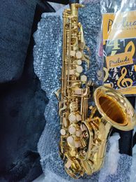 Klassiek 803 model B plat professionele gebogen sopraansaxofoon jazzinstrument messing vergulde saxo sopraan premium toon