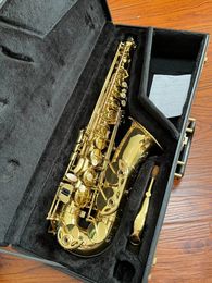 Saxofón Alto profesional clásico serie 80II E-plano modelo uno a uno instrumento de jazz con patrón de superficie de grabado avanzado