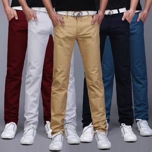 Classique 9 couleur pantalons décontractés hommes printemps été affaires mode confortable Stretch coton droit jean pantalon 240321