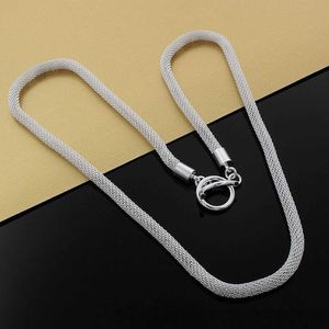 Collier classique en argent Sterling 925, chaîne en corde de 20 pouces, pour femme et homme, bijoux à la mode pour fête de mariage