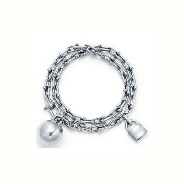 Classique 925 en argent Sterling mode clé en forme de coeur Bracelet concepteur charme Original Bracelet 100% romantique bo Tiffanes femmes exquis Bracelet bijoux cadeau