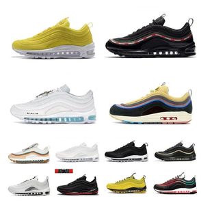Classique 97 Sean Wotherspoon 97s Chaussures de course pour hommes Vapores Triple White Black Golf NRG Lucky And Good MSCHF X INRI Jesus Celestial Men Women airs Trainer Sneakers
