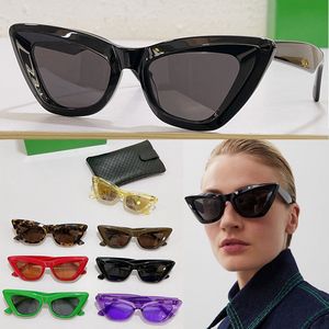 Gafas de sol de ojo de gato de acetato clásico para mujer diseñador BV1101S para mujer marco transparente púrpura protección contra la radiación gafas de sol fiesta gafas casuales