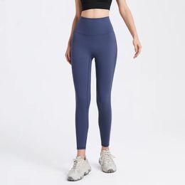 Klassieke actieve broek dames yogabroek sport hoge taille naakt bijgesneden britches lichtgewicht ademende outdoor pilates elastische panty's