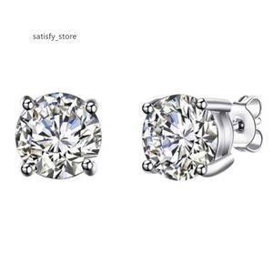 Klassieke en eenvoudige ontwerpronde briljante snit 0.5ct 1CT 2CT Moissanite Diamond Gold Stud Earring