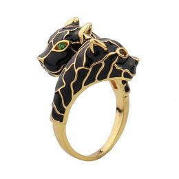 Tigre de forme de forme animale classique Pleure pleine de bijoux de mariage de fête zircon R2600240412