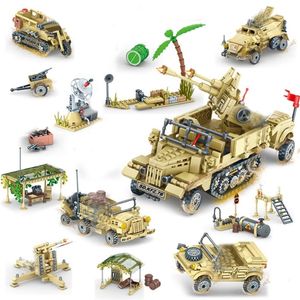 Modèle de camion de véhicules blindés classiques avec soldat de l'armée compatible modèle de char militaire blocs de construction jouets pour enfants LJ200928