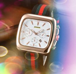 atmosphère classique affaires suisse montres à quartz explosions annuelles haut de gamme hommes grand cadran horloge luxe mode tissu bracelet en cuir calendrier montre pour hommes