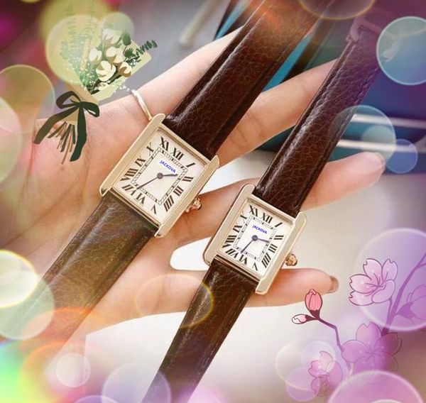 atmosphère classique affaires suisse montres femmes hommes haut de gamme carré réservoir romain cadran horloge bracelet en cuir véritable luxe mode quart mouvement montre cadeaux