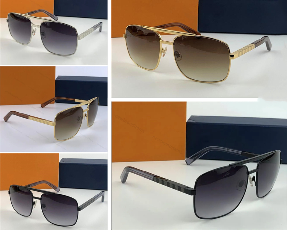 Classic Attitude Sunglasses For Men Metal Square Gold Frame UV400 Unisex Vintage Popular Style 0259 Glasses Protection Eyewear With Box