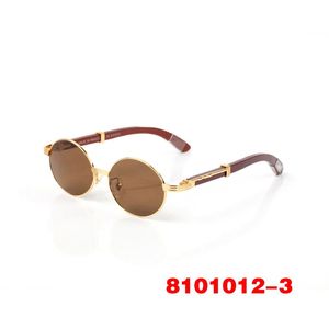 Actitud clásica Gafas de sol Señoras Diseñadores Hombre Mujer Pantera Redondo Elegante Gafas de sol sin montura Gafas de madera vintage Conducción C Decoración Tonos Gafas De Sol