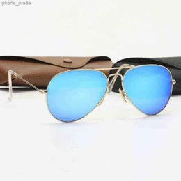 Lunettes de soleil aviateur classiques femme haute qualité rayons hommes lunettes de soleil petit pilote lunettes de soleil 55mm pour enfants cadre en métal lentille en verre SportR1