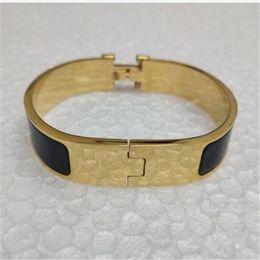 Classic Bangle Gold Silver Designer armband voor mannen Emailarmbanden Women Cuff Bracelet 12mm breed luxe sieradencadeau