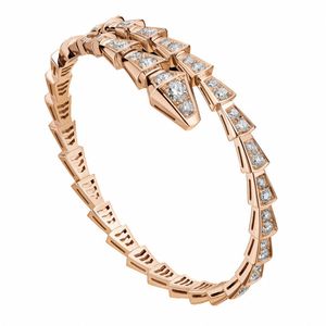 Brazalete clásico de oro diseñador plateado pulsera de serpiente 925 plataforma plateada bangle nlay gypsophila pulseras de diamantes para hombres para hombres amor de boda joya no se desvanece B659