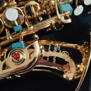 Clásico saxofón soprano doblado afinado en BB, teclas de concha de latón dorado lacado, hecho en Japón, artesanía, instrumento de viento de madera de rendimiento profesional con estuche