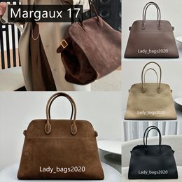 The Row Bag Margaux 17 Bolsos Totes de gran capacidad Bolso Margaux 15 Bolso Park Tote Gran cuero Lujo Mujer Diseñador Camdem Cierre de correa de hombro plano Monedero Terrasse