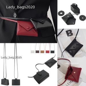 The Row Mini-kaarthouder Portemonnee Heuptassen Echt leer Credit Coin Flap Purse Pouch Case Envelop Luxe Dames Designer Heuptas Crossbody Schouderriem Heuptasje