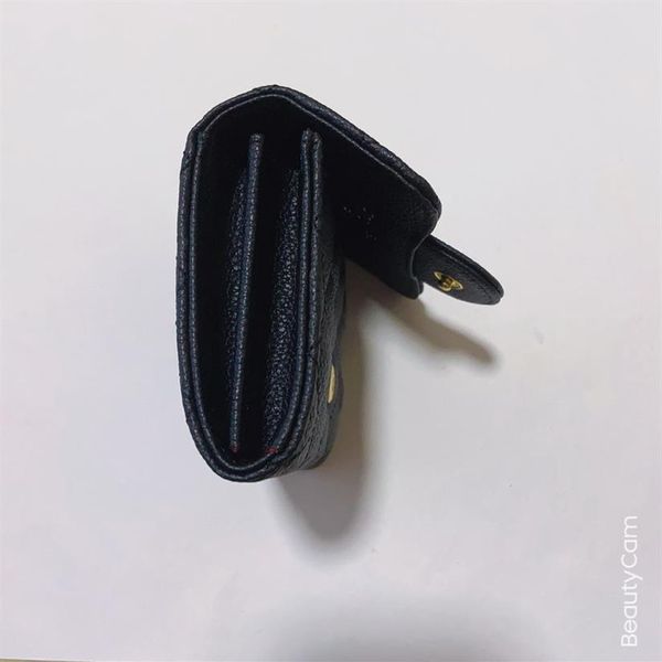 Classique noir bouton flip pinces à billets main prendre porte-monnaie porte-carte portefeuilles pour dames articles de mode préférés cadeau de fête 204H