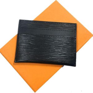 Classique noir en cuir véritable porte-carte de crédit mince mince étui pour carte d'identité sac de poche porte-monnaie mode hommes petit portefeuille voyage Pouc255l